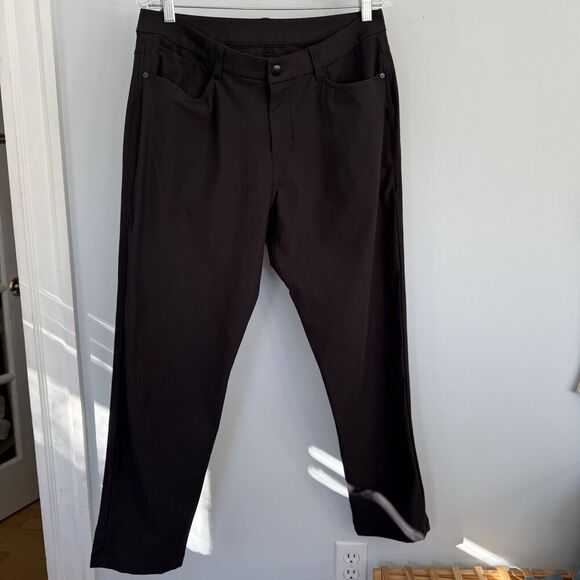 LULULEMON $128 ABC Classic-Fit‎ 5 Pocket Pant Size 33 X 29 Black Warpstreme - Picture 1 of 6